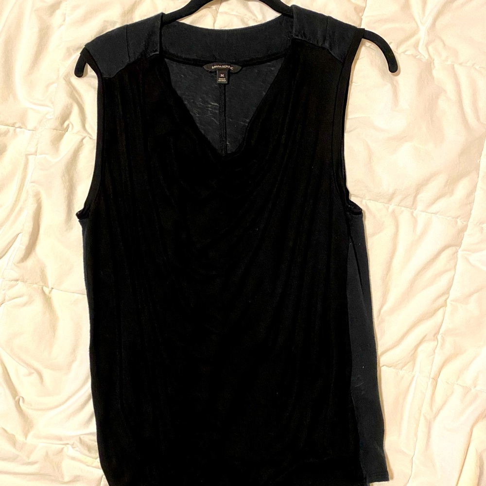 Banana Republic sleeveless cowl neck blouse